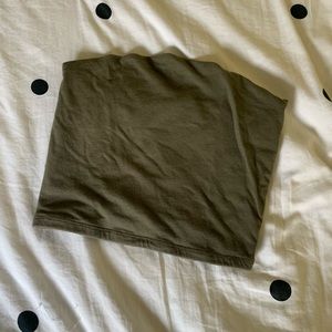 WOMENS ARMY GREEN TUBE TOP